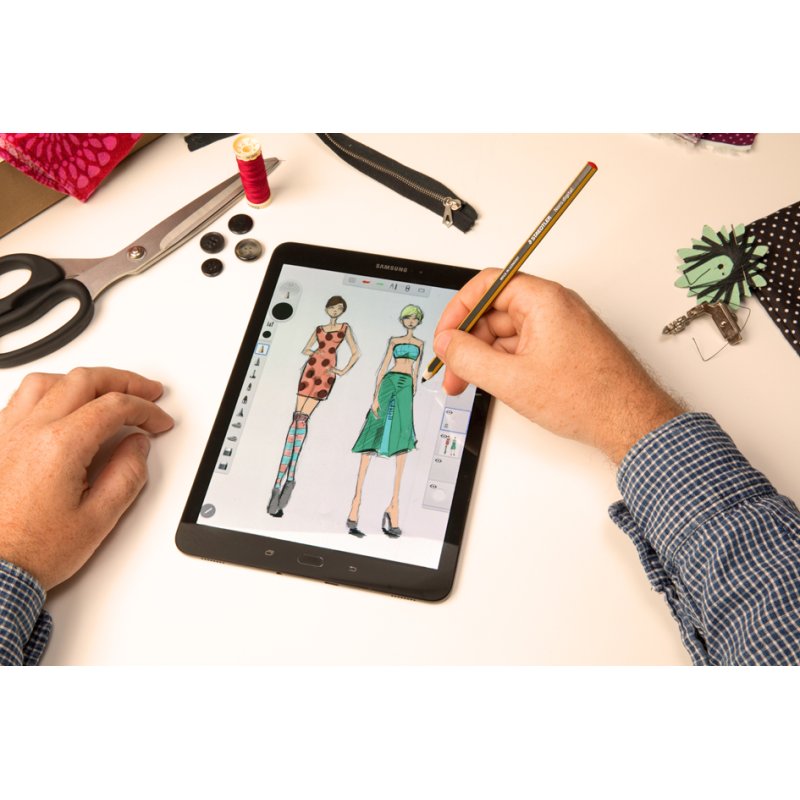 STAEDTLER Noris digital stylus, technologie EMR, rayé jaune/noir
